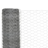 Vidaxl kyllingetråd 25x1,5 m galvaniseret stål sølvfarvet