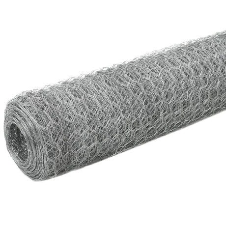 Vidaxl kyllingetråd 25x1,2 m galvaniseret stål sølvfarvet