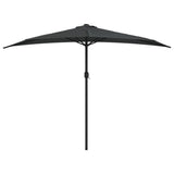 Vidaxl balkonparasol halvt med aluminiumstang 300x155 cm anthracit