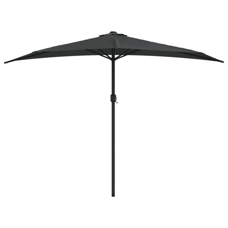 Vidaxl balkonparasol halvt med aluminiumstang 300x155 cm anthracit