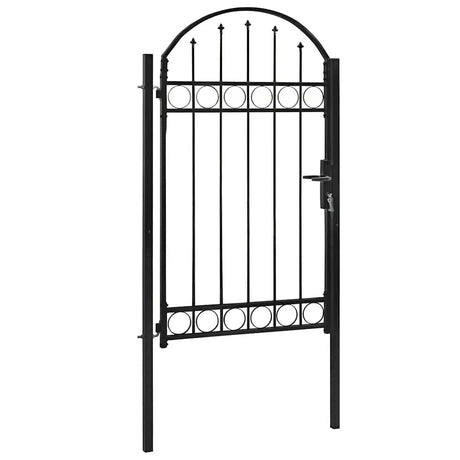 Vidaxx hegnslåge med buet topstål 104x175 cm sort
