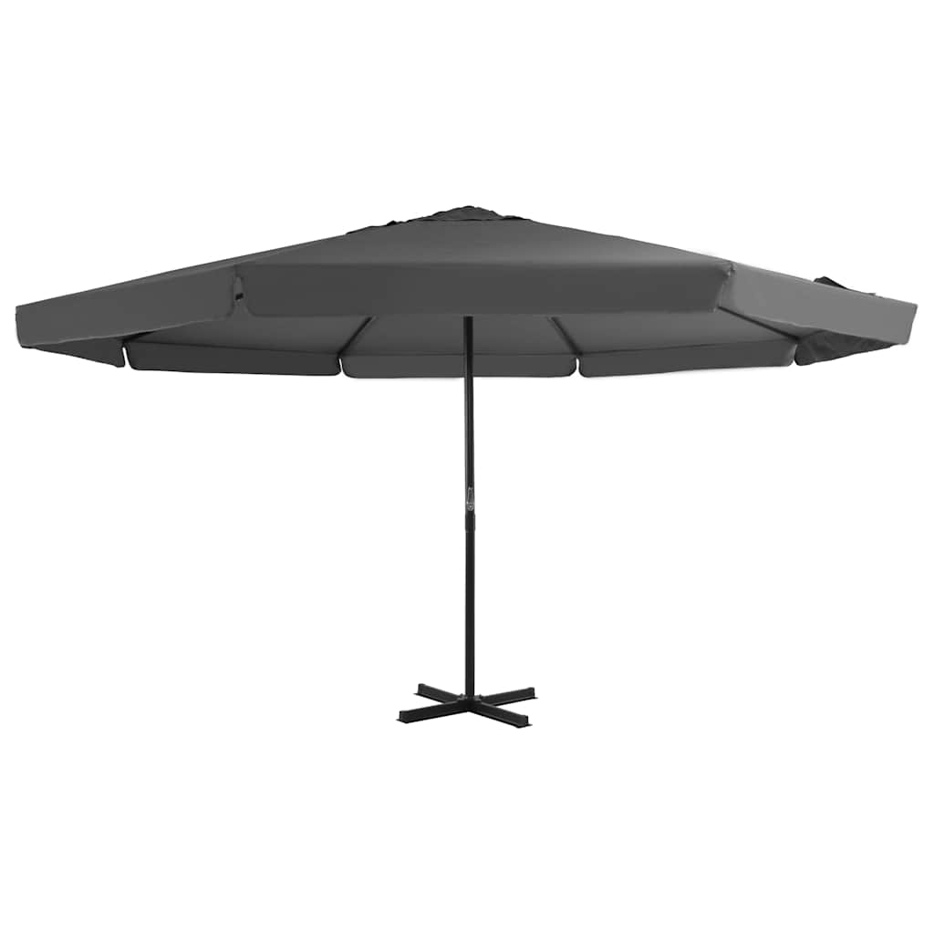 Vidaxl -parasol med aluminiumstang 500 cm antracit
