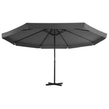 Vidaxl -parasol med aluminiumstang 500 cm antracit