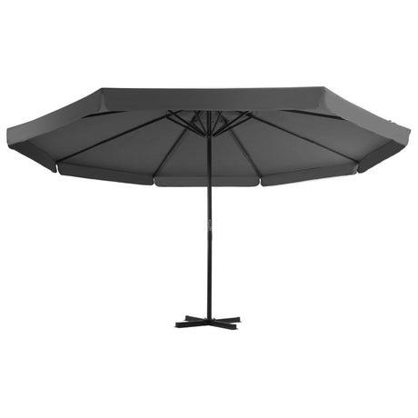Vidaxl -parasol med aluminiumstang 500 cm antracit