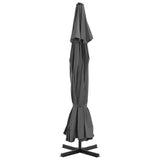 Vidaxl -parasol med aluminiumstang 500 cm antracit