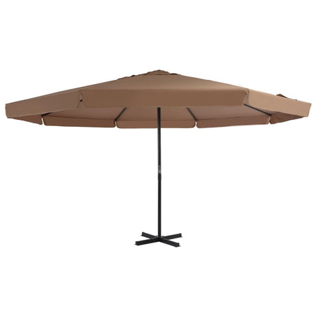 Vidaxl -parasol med aluminiumstang 500 cm taupe