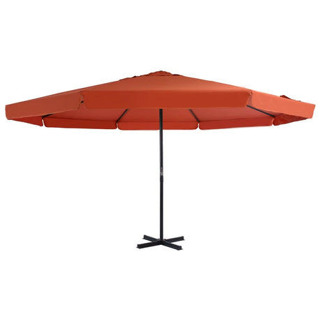 Vidaxl -parasol med aluminiumspol 500 cm terracotta -farvet