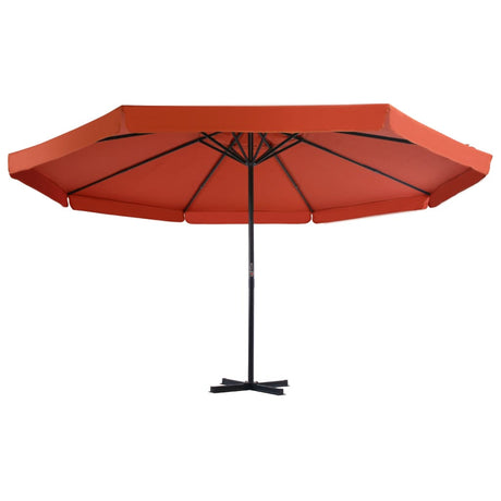 Vidaxl -parasol med aluminiumspol 500 cm terracotta -farvet
