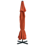 Vidaxl -parasol med aluminiumspol 500 cm terracotta -farvet
