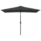 Vidaxl parasol med metalstang 300x200 cm antracit