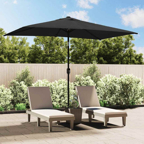 Vidaxl parasol med metalstang 300x200 cm antracit