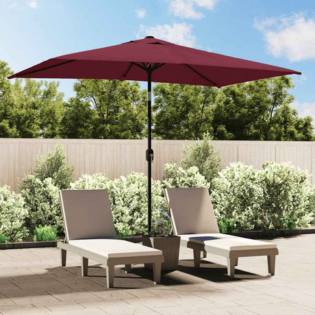 VidaXL parasol med metalstang 300x200 cm bordeaux