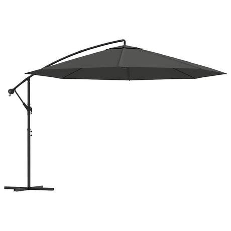 Vidaxl flydende parasol med aluminiumstang 350 cm antracit -farvet