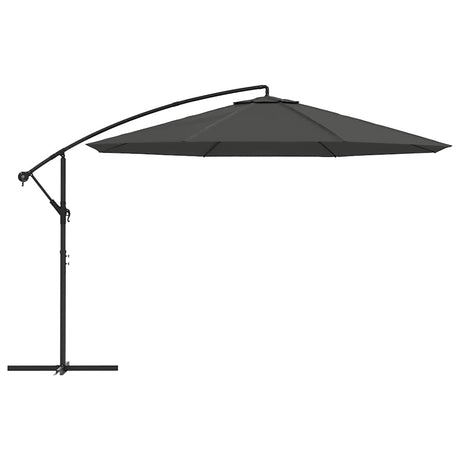 Vidaxl flydende parasol med aluminiumstang 350 cm antracit -farvet