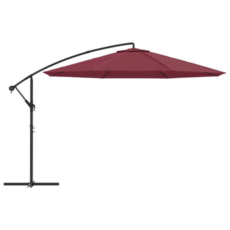 Vidaxl Floating Parasol med aluminiumstang 350 cm Burgundy rød