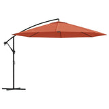 Vidaxl flydeparasol med aluminiumsstang 350 cm terracotta farvet