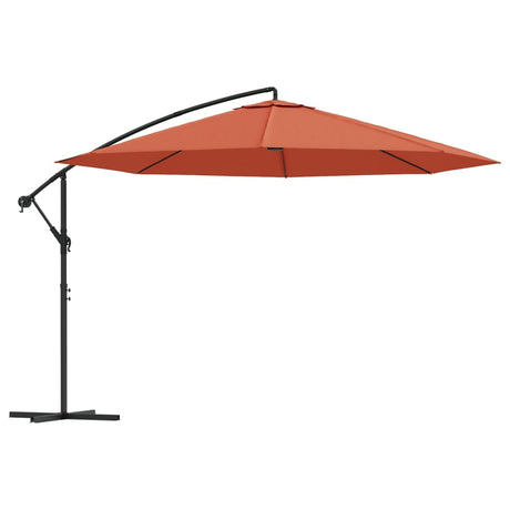 Vidaxl flydeparasol med aluminiumsstang 350 cm terracotta farvet