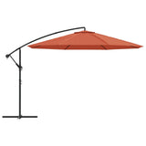 Vidaxl flydeparasol med aluminiumsstang 350 cm terracotta farvet