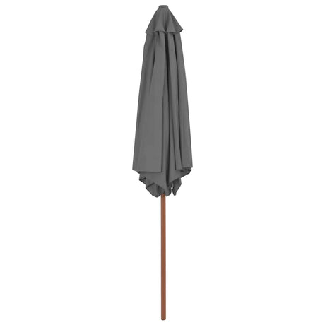 Vidaxl -parasol med træpol 270 cm anthracit