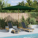Vidaxl parasol med træstang 350 cm grøn