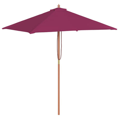 Vidaxx parasol med træstang 150x200 cm bordeaux