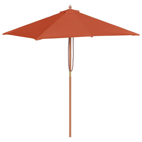 Vidaxl parasol med træstang 150x200 cm terracotta farvet
