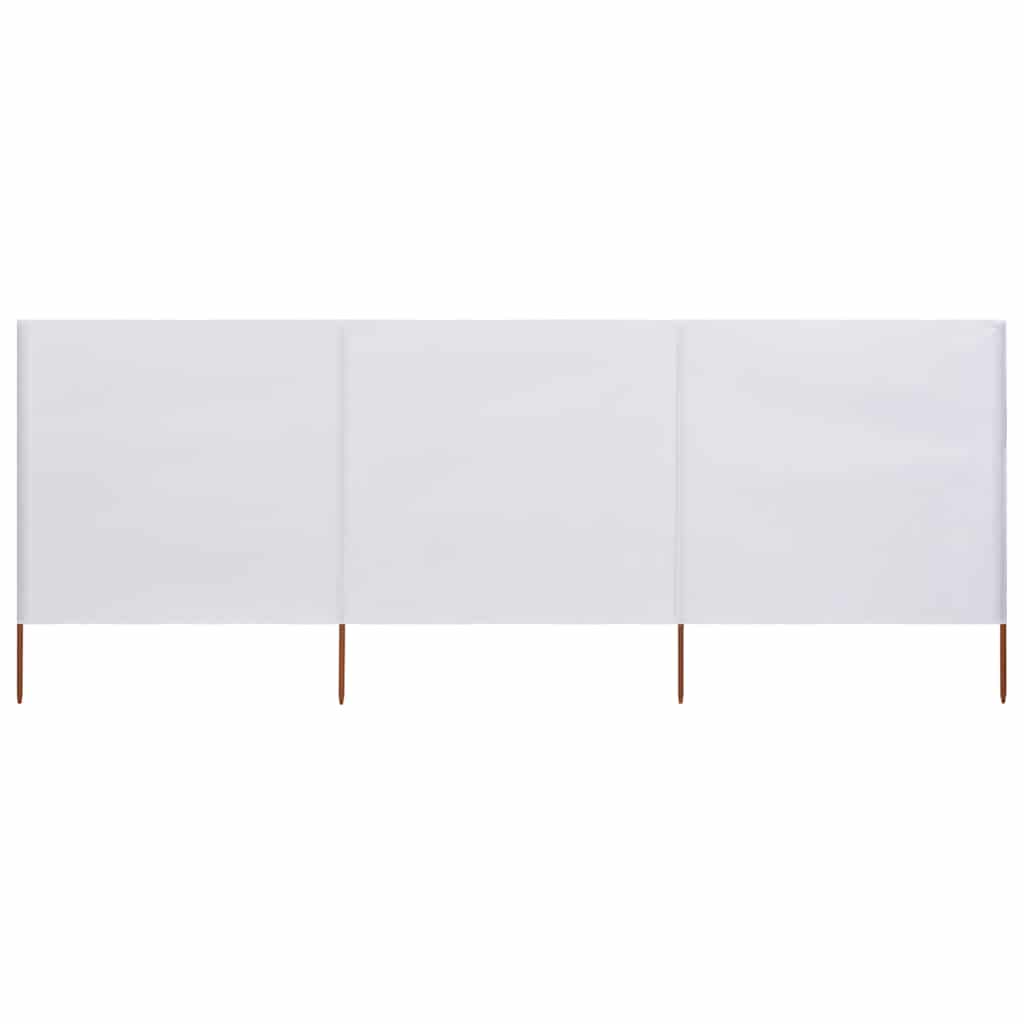 Vidaxl forrude 3 paneler 400x120 cm stof hvid
