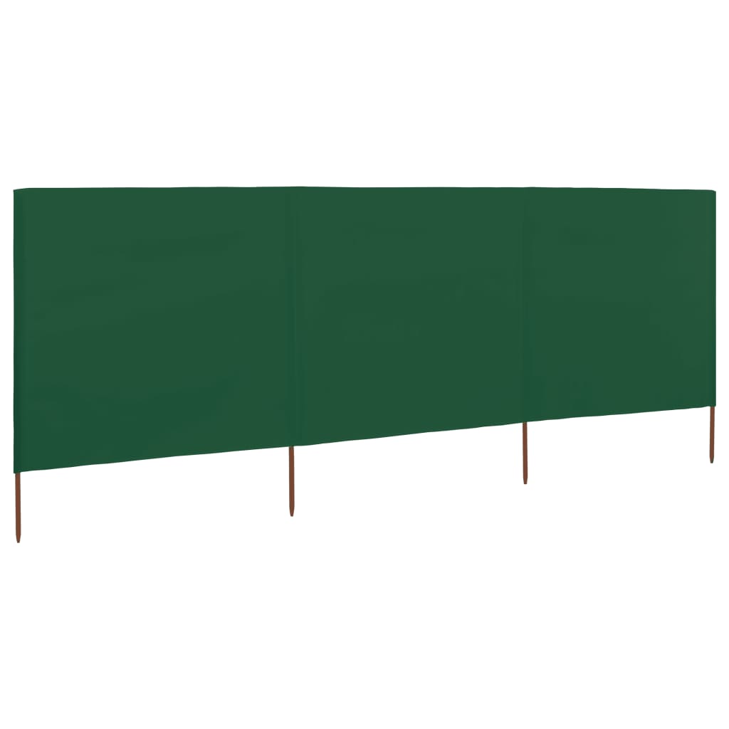Vidaxx vindfang 3-paneler 400x120 cm stof grøn