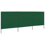 Vidaxx vindfang 3-paneler 400x120 cm stof grøn