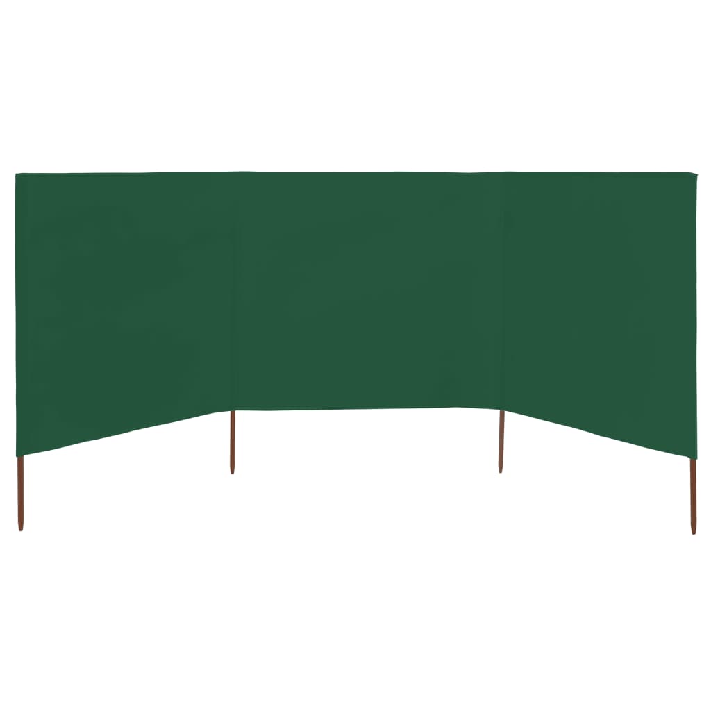 Vidaxx vindfang 3-paneler 400x120 cm stof grøn