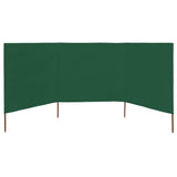 Vidaxx vindfang 3-paneler 400x120 cm stof grøn