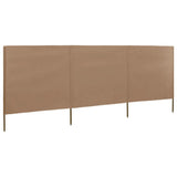 Vidaxx vindfang 3-paneler 400x120 cm stof taupe