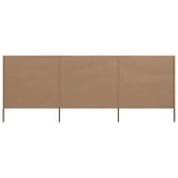 Vidaxx vindfang 3-paneler 400x120 cm stof taupe