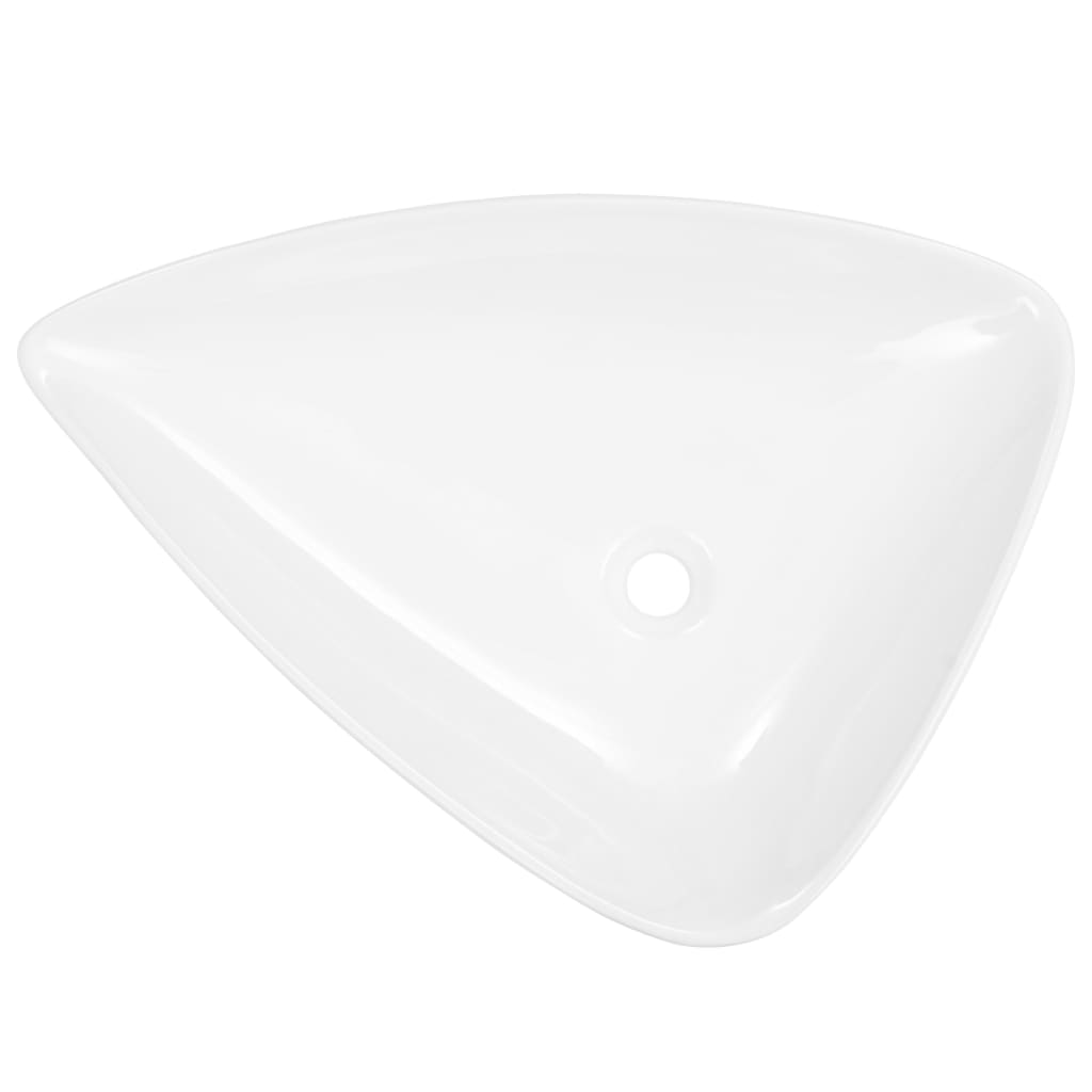 Vidaxl Washbasin Triangular 645x455x115 mm keramisk hvid