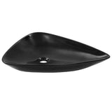 Vidaxl Washbasin Triangular 645x455x115 mm keramisk sort