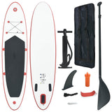 Vidaxl stand-up paddleboard oppustelig rød og hvid