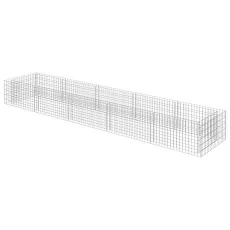 Vidaxl Gabion Planter hævet 450x90x50 cm galvaniseret stål