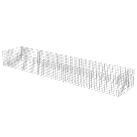 Vidaxl Gabion Planter hævet 450x90x50 cm galvaniseret stål