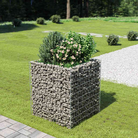 Vidaxl Gabion Planter Insented 90x90x100 cm galvaniseret stål