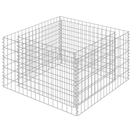 Vidaxl Gabion Planter hævet 90x90x50 cm galvaniseret stål