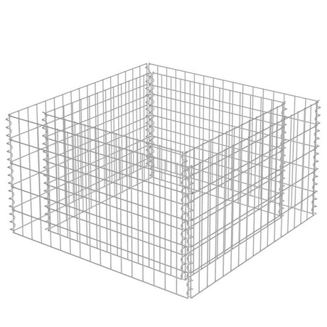 Vidaxl Gabion Planter hævet 90x90x50 cm galvaniseret stål