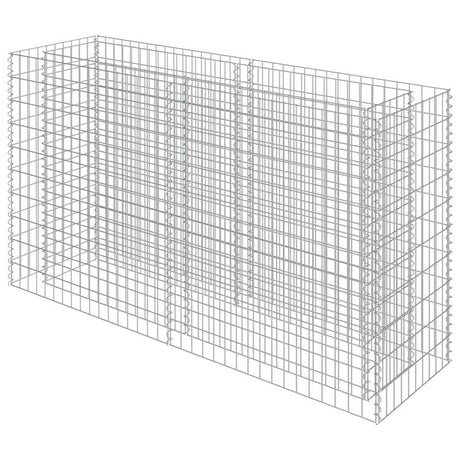 Vidaxl Gabion Planter hævet 180x50x100 cm galvaniseret stål
