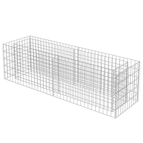 Vidaxl Gabion Planter hævet 180x50x50 cm galvaniseret stål