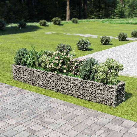 Vidaxl Gabion Planter Insented 360x50x50 cm galvaniseret stål