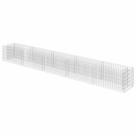 Vidaxl Gabion Planter hævet 450x50x50 cm galvaniseret stål