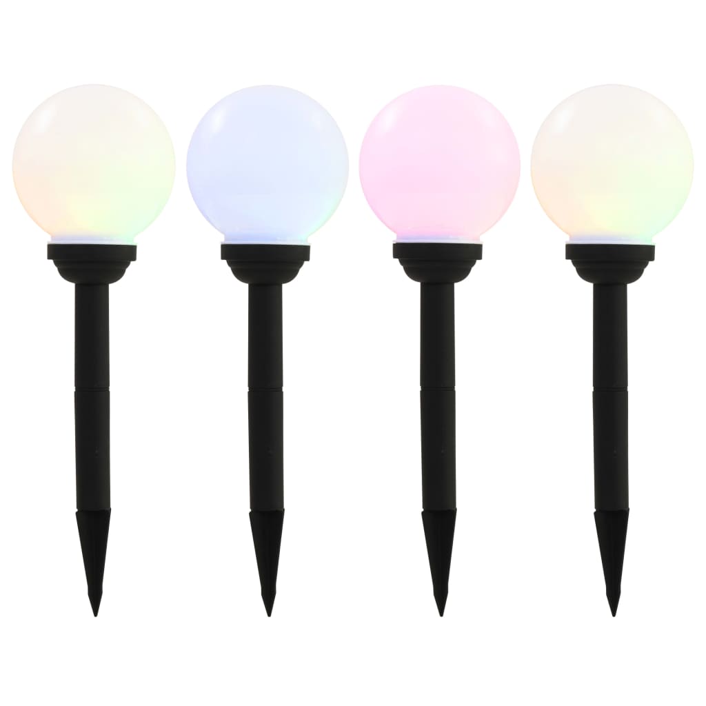 Vidaxl LED Solarlamper omkring 15 cm RGB 4 STS