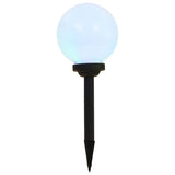 VIDAXXL LED SOLAR LAMPER RUND 20 CM RGB 3 PCS