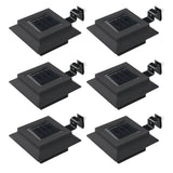 VIDAXXL LED Solarlamper Square 12 cm sort 6 stk