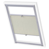 Vidaxl Roller Blind Pleated Cream PK08