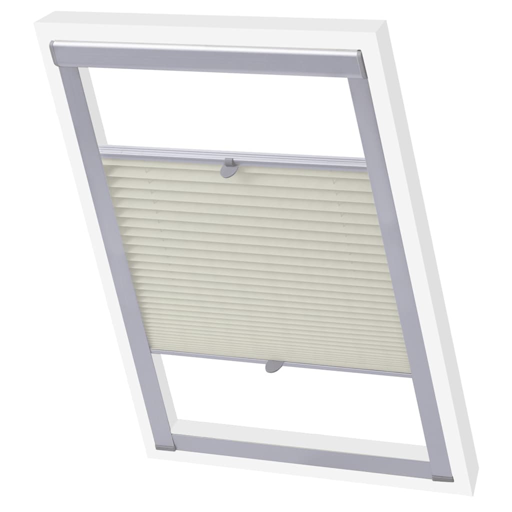 Vidaxl Roller Blind Pleated Cream UK08